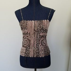 Alexandra Rosati Textured Animal Print Tank Top